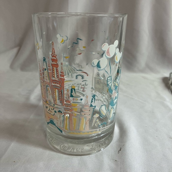 Disney Other - Disney Glass Tumbler with Red and Blue Illustrations